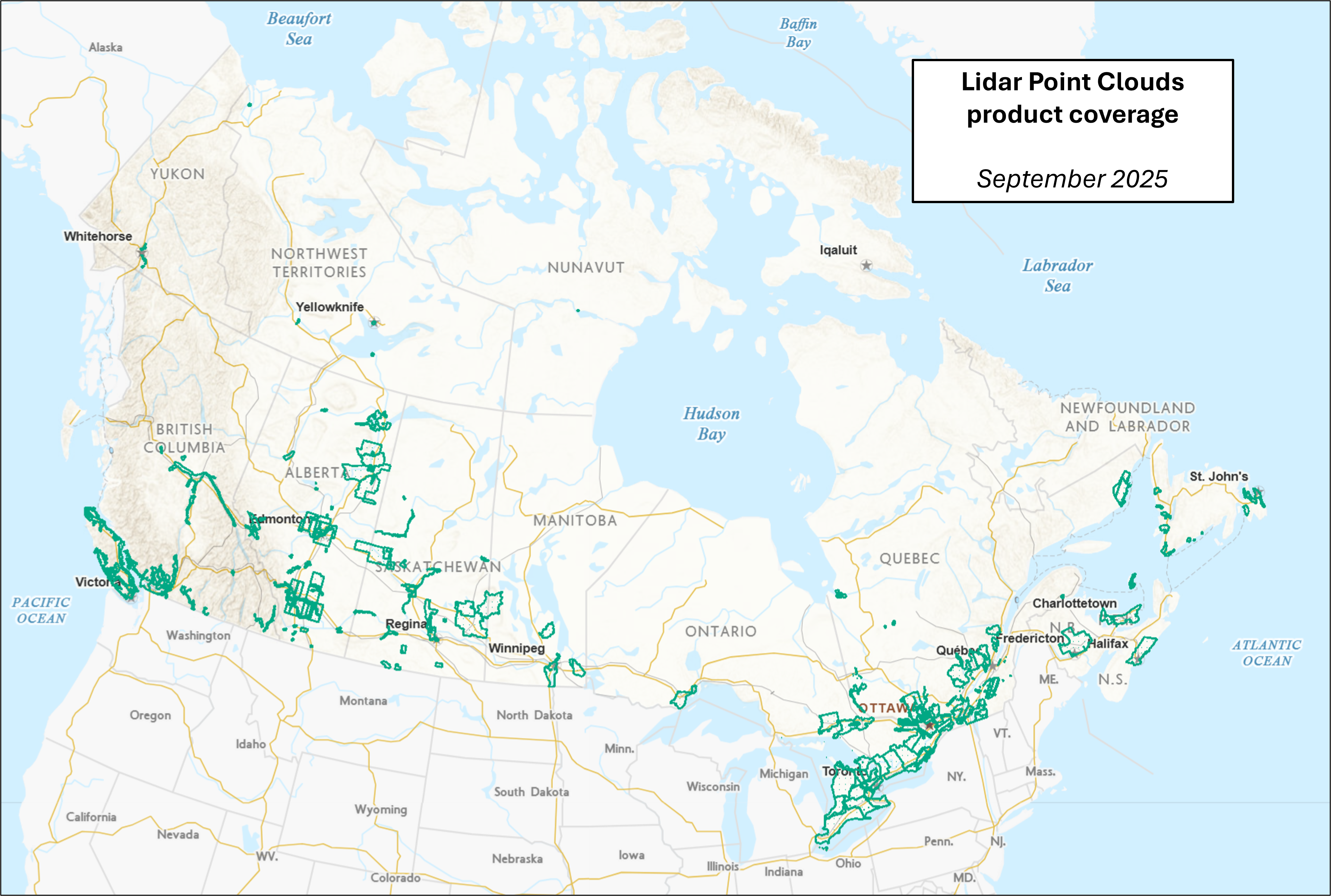 Lidor Point Clouds product coverage