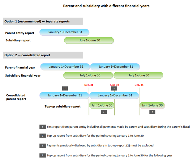 options available for submitting an ESTMA report