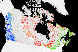 A map of Canada the Canadian Geochronology Knowledgebase
