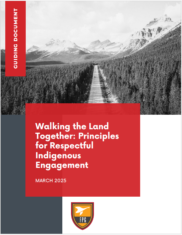 Cover of the Guiding Document: Walking the Land Together: Principles for Respectful Indigenous Engagement.