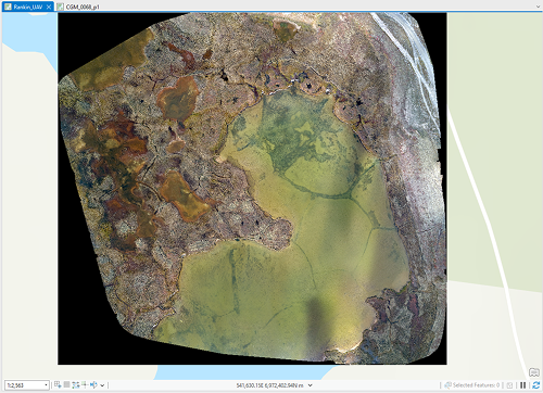 Corrected images are constructed from drone images