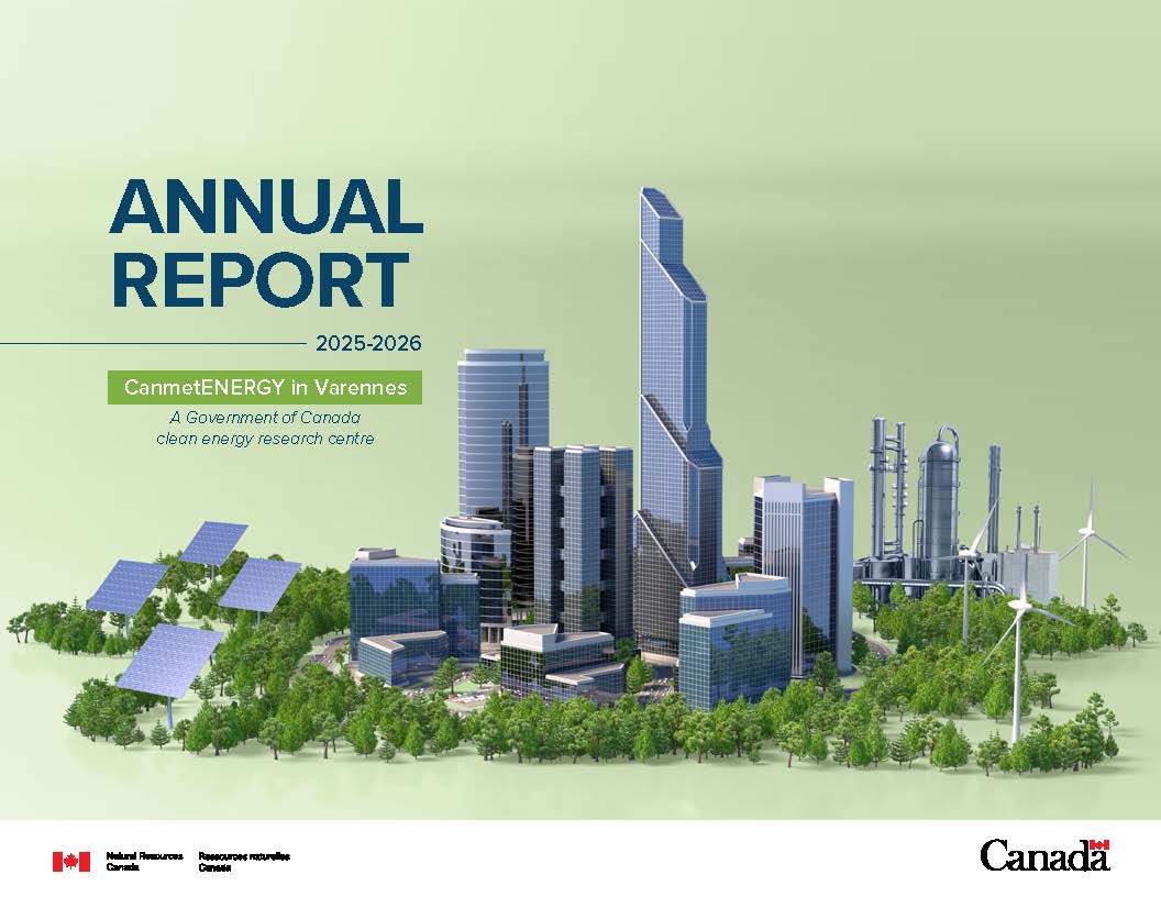 Cover page of Annual Report for CanmetENERGY in Varennes