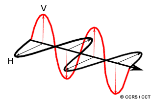 Most radars are designed to transmit microwave radiation either horizontally polarized (H) or vertically polarized (V).