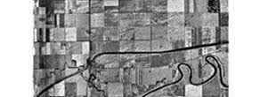 a radar image in slant-range display