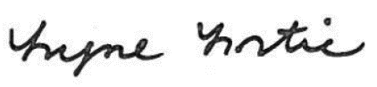 signature of Lyne Lortie