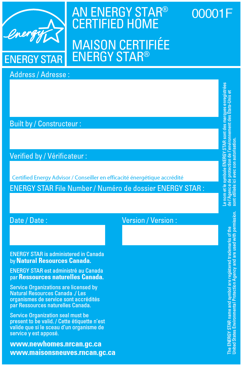 An ENERGY STAR label
